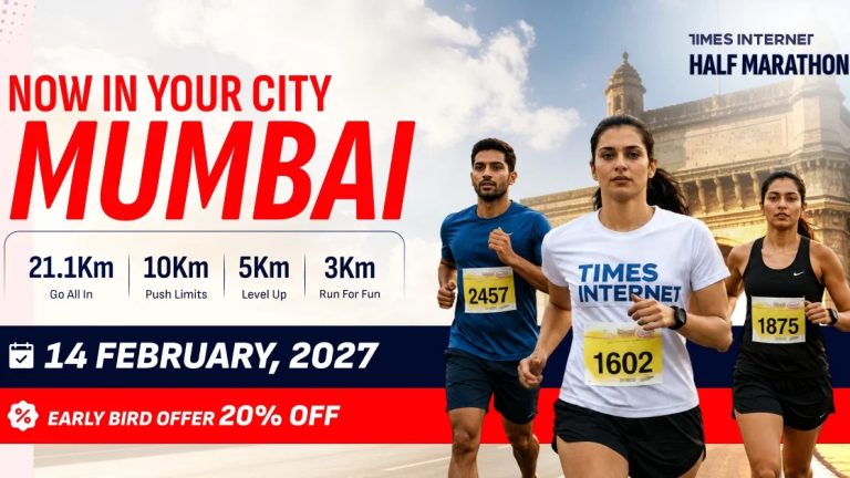 Times Internet Half Marathon Mumbai 2027 event listing